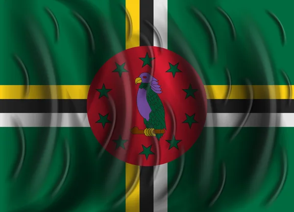 Vlag van Dominica wind — Stockvector