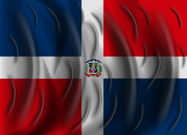 Dominican republic wind flag — Stock Vector