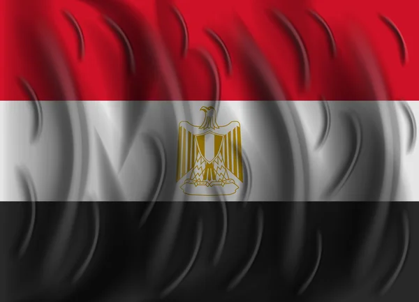 Drapeau vent egypte — Image vectorielle