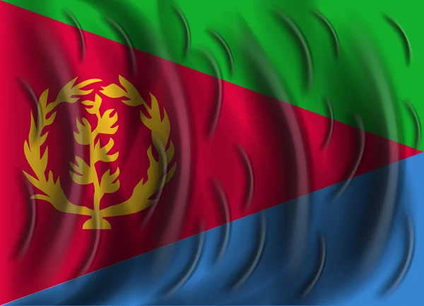 Vlag van Eritrea wind — Stockvector