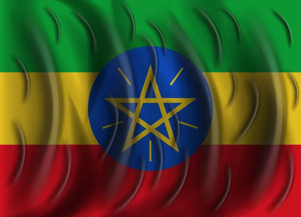 埃塞俄比亚风旗 — 图库矢量图片