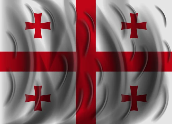 Georgia steag vânt — Vector de stoc