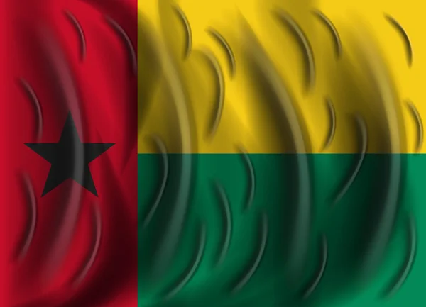 Γουινέα Μπισσάου σημαία wind — Διανυσματικό Αρχείο