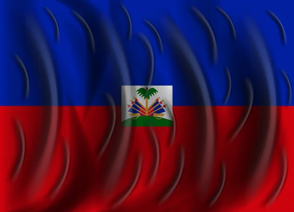 Haiti drapeau du vent — Image vectorielle