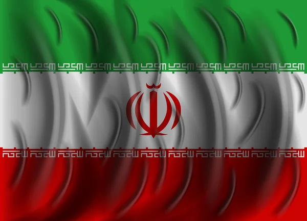 Vlag van Iran wind — Stockvector