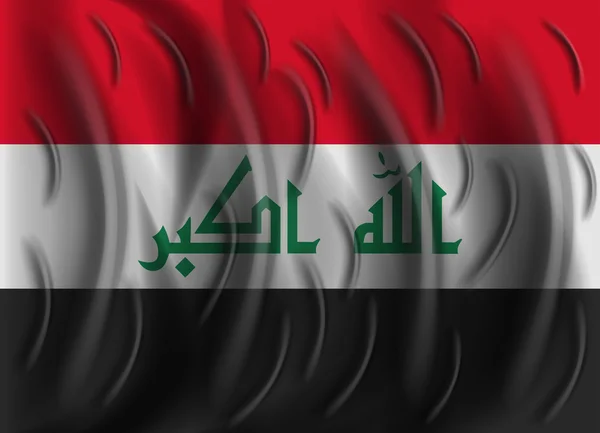 Bandera del viento iraq — Vector de stock