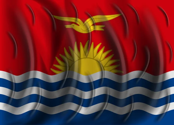 Bandeira do vento kiribati — Vetor de Stock
