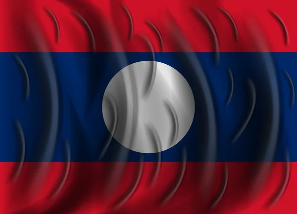 Vlag van Laos wind — Stockvector