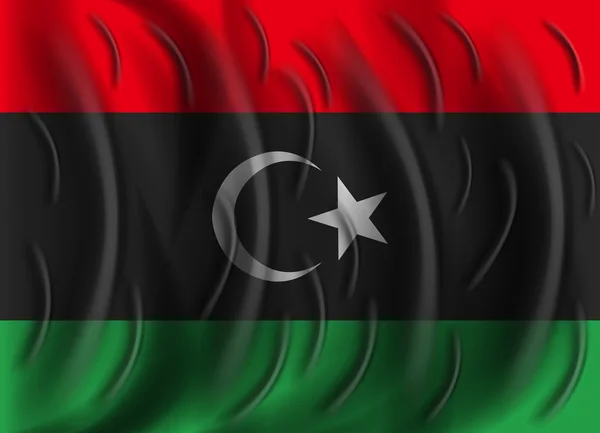 Bandera de viento libya — Archivo Imágenes Vectoriales