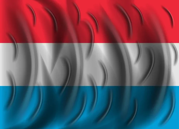 Luxemburg vind flagga — Stock vektor