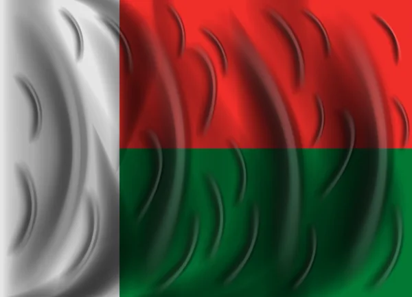 Madagaskar vítr vlajka — Stockový vektor