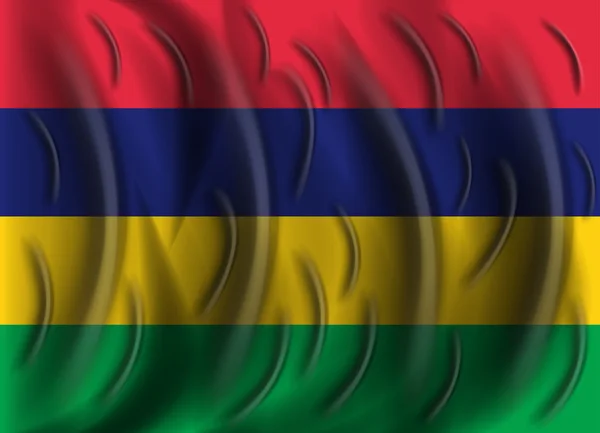 Mauritius bandera del viento — Vector de stock