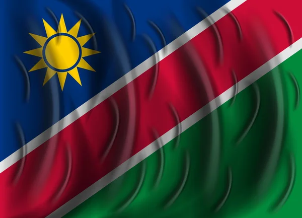 Bandera de viento namibia — Vector de stock