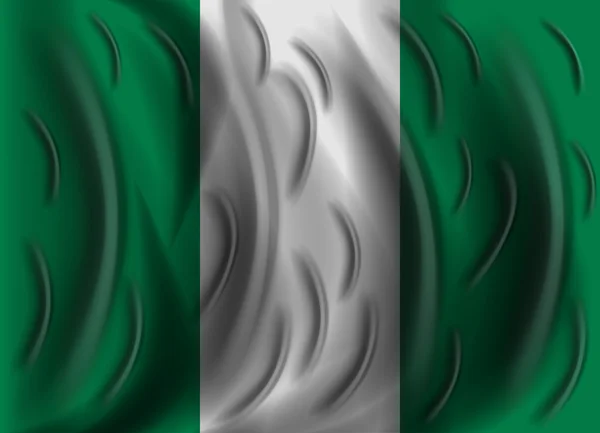 Nigeria vind flagga — Stock vektor