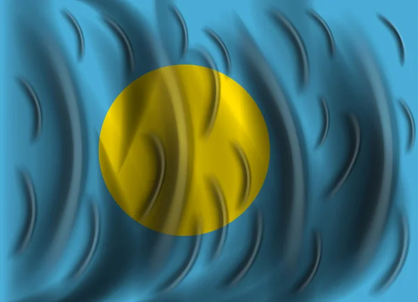Palau Rüzgar bayrağı — Stok Vektör