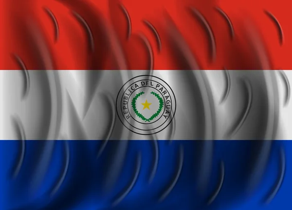 Vlag van Paraguay wind — Stockvector