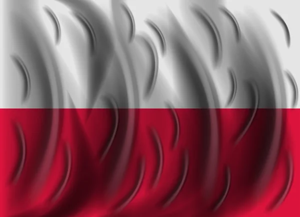 Polen wind vlag — Stockvector