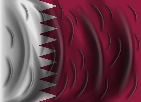 Flaga Kataru wiatr — Wektor stockowy