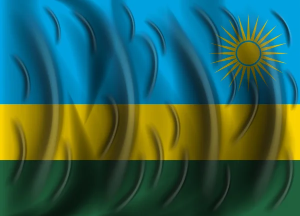Vlag van Rwanda wind — Stockvector