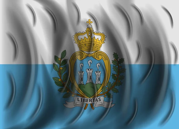 Vlag van San marino wind — Stockvector