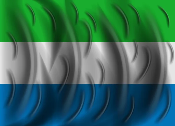 Sierra leone drapeau du vent — Image vectorielle