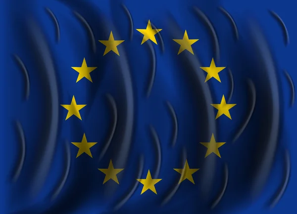 Drapeau de vent de l'Union européenne — Image vectorielle