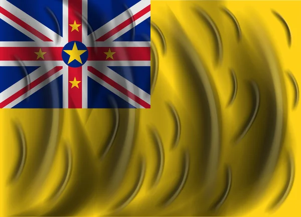 Bandera de viento niue — Vector de stock