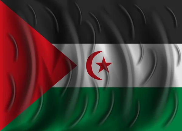 Bandera de viento árabe saharaui — Archivo Imágenes Vectoriales