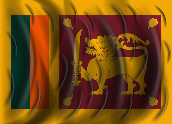 Sri lanka bandera del viento — Archivo Imágenes Vectoriales