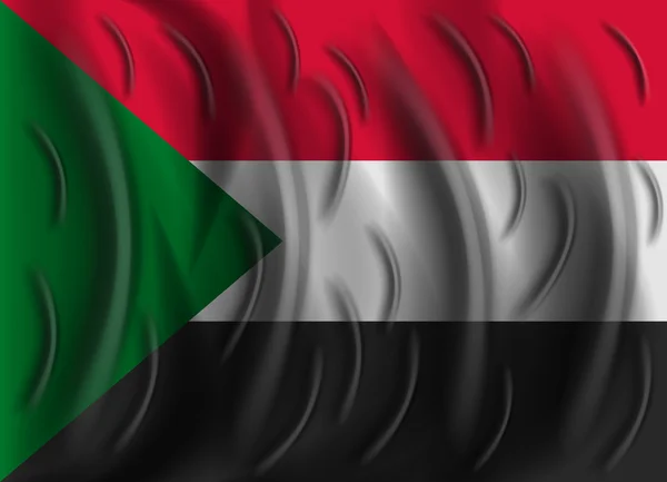 Vlag van Soedan wind — Stockvector