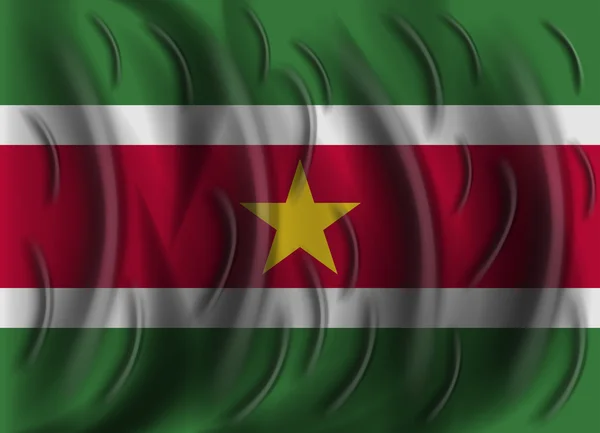 Suriname bandeira do vento — Vetor de Stock