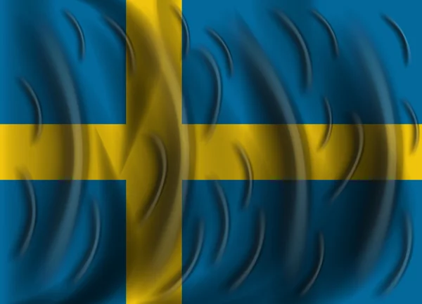 Шведский флаг ветра — стоковый вектор
