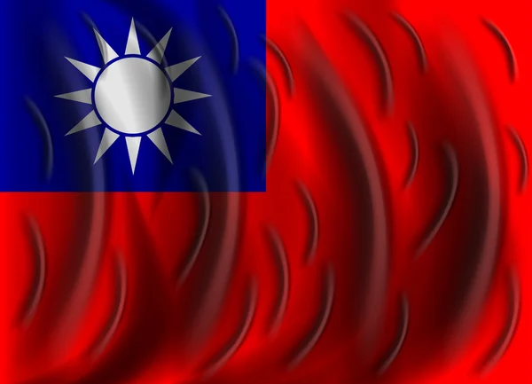 Bandeira do vento de Taiwan — Vetor de Stock
