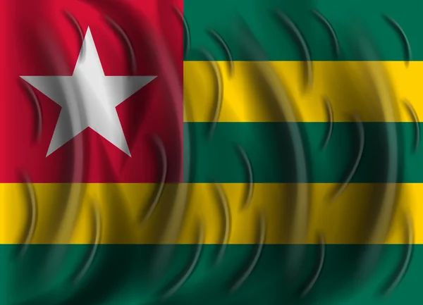Vlag van Togo wind — Stockvector