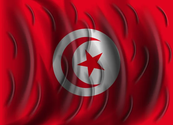 Bandera del viento de Tunisia — Archivo Imágenes Vectoriales