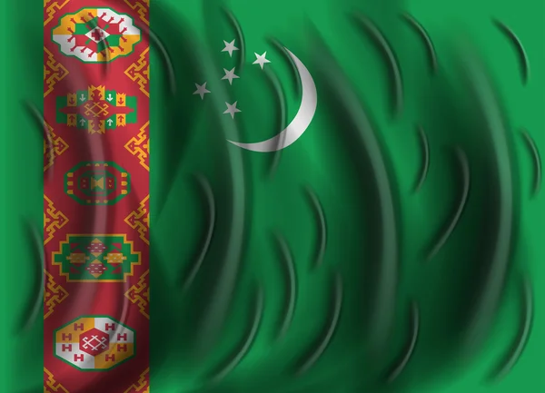 Τουρκμενιστάν σημαία wind — Διανυσματικό Αρχείο