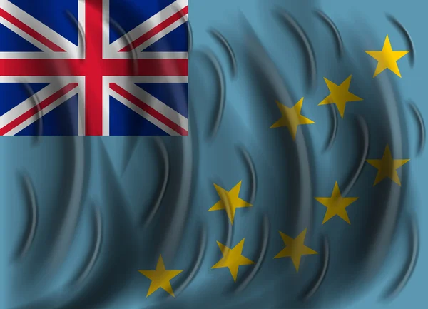 Tuvalu Rüzgar bayrağı — Stok Vektör