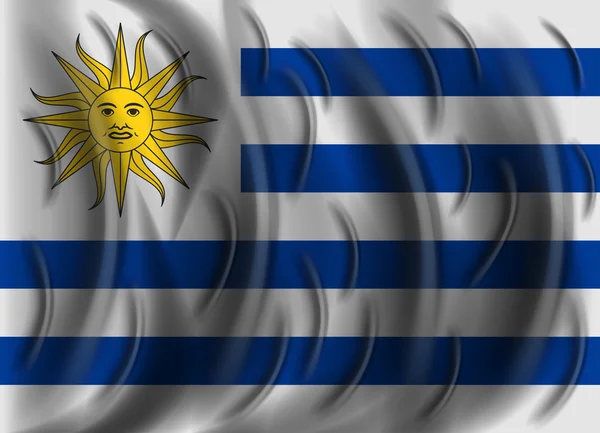 Bandeira do vento uruguai — Vetor de Stock