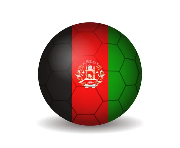 Afghanistan soccer ball — Stock Vector