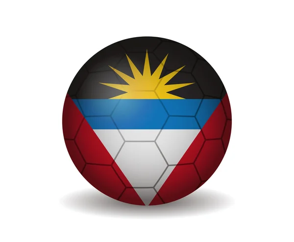 Antigua and barbuda soccer ball — Stock Vector