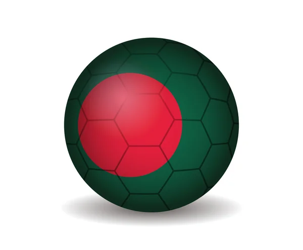 Pelota de fútbol bangladesh — Archivo Imágenes Vectoriales
