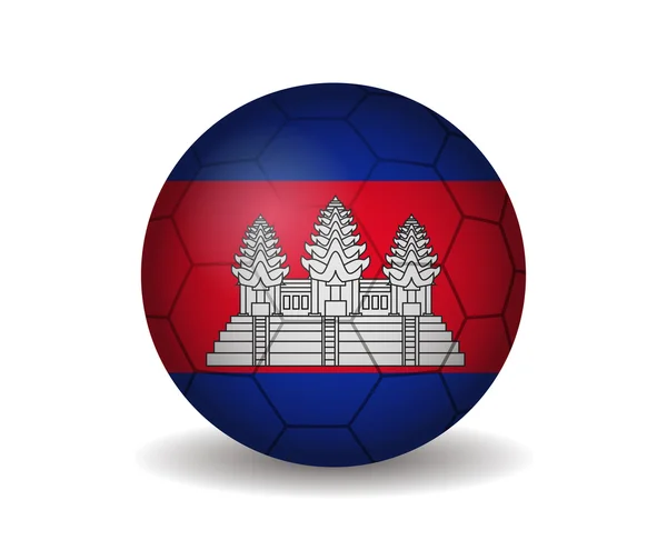 Camboja bola de futebol — Vetor de Stock