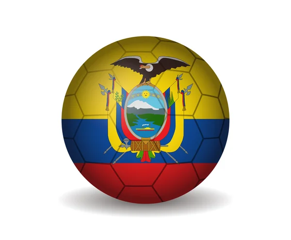 Ecuador futball-labda — Stock Vector