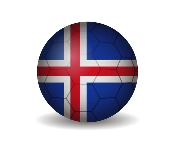 Iceland soccer ball — Stock Vector