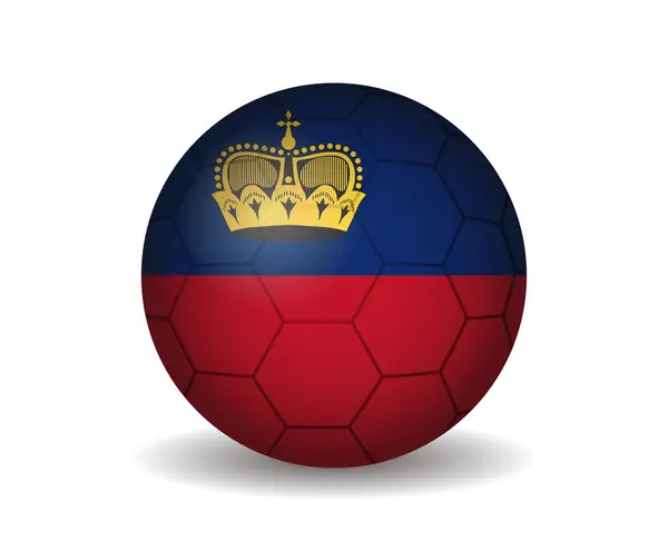 リヒテンシュタインのサッカー ボール — ストックベクタ