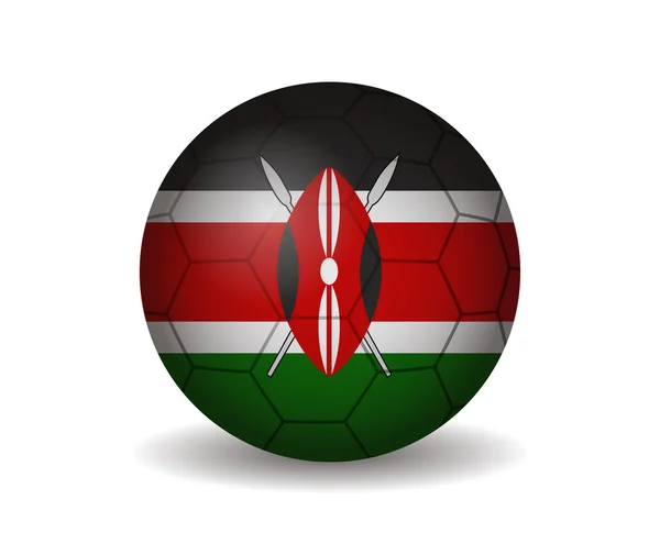 Kenya bola de futebol — Vetor de Stock