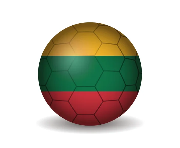 リトアニアのサッカー ボール — ストックベクタ