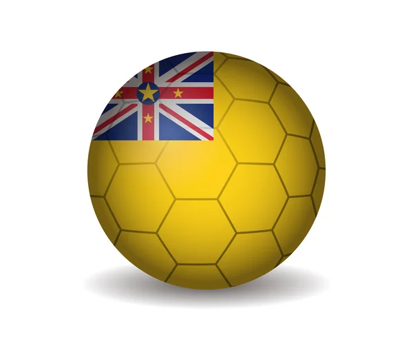 Niue pelota de fútbol — Archivo Imágenes Vectoriales