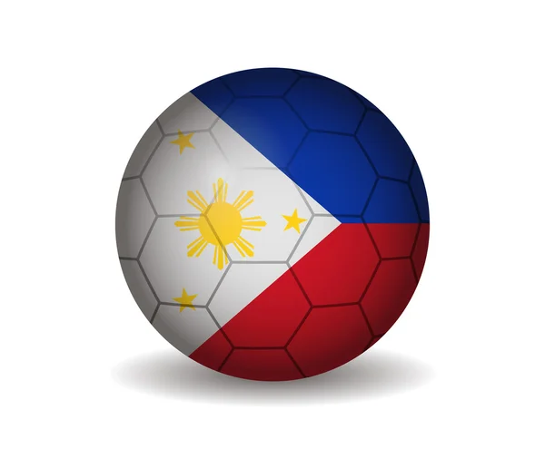 Philippines pelota de fútbol — Archivo Imágenes Vectoriales