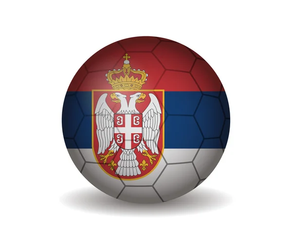 Pallone da calcio serbia — Vettoriale Stock